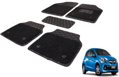 Auto Hub Leatherite, PVC 7D Mat For  Honda Brio(Black)