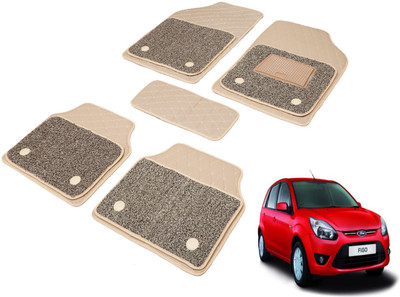 Auto Hub Leatherite, PVC 7D Mat For  Ford Figo(Beige)