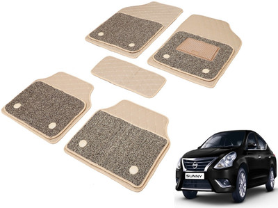 Auto Hub Leatherite, PVC 7D Mat For  Nissan Sunny(Beige)