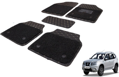 Auto Hub Leatherite, PVC 7D Mat For  Nissan Terrano(Black)