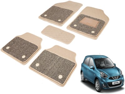 Auto Hub Leatherite, PVC 7D Mat For  Nissan Micra(Beige)