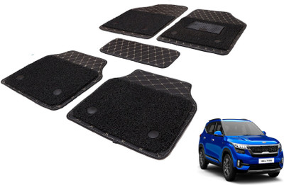 MOCKHE Leatherite, PVC 7D Mat For  Kia Seltos(Black)