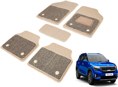 Auto Hub Leatherite, PVC 7D Mat For  Kia Seltos(Beige)