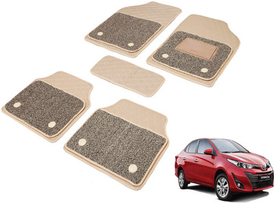 Auto Hub Leatherite, PVC 7D Mat For  Toyota Yaris(Beige)