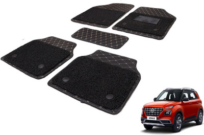 MOCKHE Leatherite, PVC 7D Mat For  Hyundai Venue(Black)