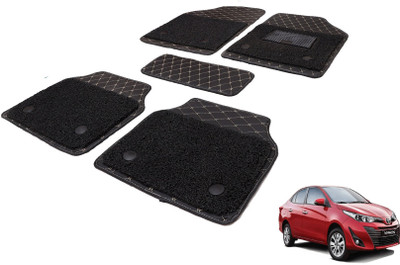Auto Hub Leatherite, PVC 7D Mat For  Toyota Yaris(Black)