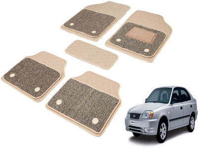 Auto Hub Leatherite, PVC 7D Mat For  Hyundai Accent(Beige)