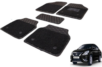 MOCKHE Leatherite, PVC 7D Mat For  Nissan Sunny(Black)