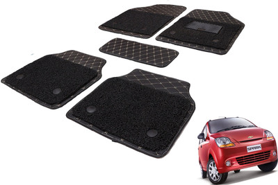 Auto Hub Leatherite, PVC 7D Mat For  Chevrolet Spark(Black)