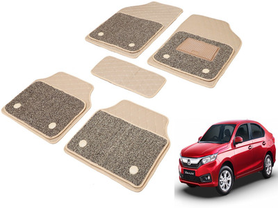 MOCKHE Leatherite, PVC 7D Mat For  Honda Amaze(Beige)