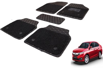Auto Hub Leatherite, PVC 7D Mat For  Honda Amaze(Black)