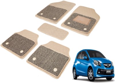 Auto Hub Leatherite, PVC 7D Mat For  Honda Brio(Beige)