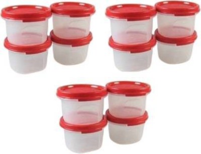 s.m.mart Plastic Tea Coffee & Sugar Container  - 200 ml(Pack of 8, Red)