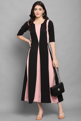 PURVAJA Women Maxi Multicolor Dress