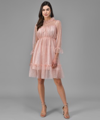 Tamina Women Empire Waist Pink Dress