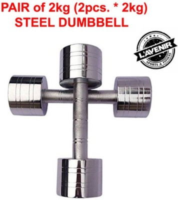 L'AVENIR FITNESS FITNESS (3Kg * 2pcs = 6kg) Chrome Plated Fixed Weight Lifting Fixed Weight Dumbbell(6 kg)