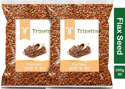 Trinetra Best Quality Raw Alsi (Flaxseed)-250gm (Pack Of 2) Brown Flax Seeds(2 x 250 g)