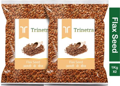 Trinetra Best Quality Raw Alsi (Flaxseed)-1Kg (Pack Of 2) Brown Flax Seeds(2000 g, Pack of 2)