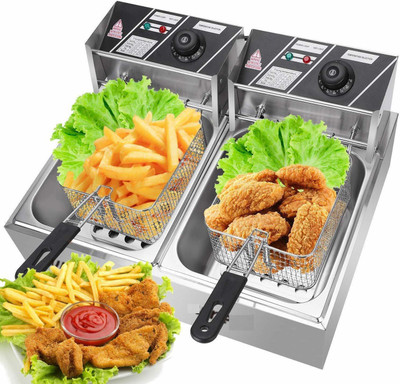 KIING deep fryer double tank 12 L Electric Deep Fryer
