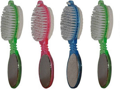 Bajrang 4 in 1 Foot Care Pedicure Brush, Pumice Scrubber (04 pcs.)(Multicolor)