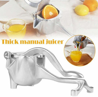 VibeX Steel Aluminium Metal Manual Fruit Juicer Squeezer Hand Juicer(Silver)
