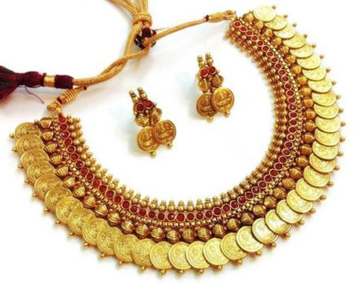 ZENEME Alloy Gold-plated Gold Jewellery Set(Pack of 1)