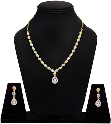 ZENEME Alloy Gold-plated Gold, Silver Jewellery Set(Pack of 1)