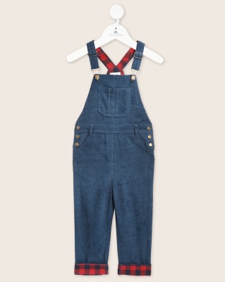 Cherry Crumble Dungaree For Boys & Girls Casual Printed Cotton Blend(Blue, Pack of 1)