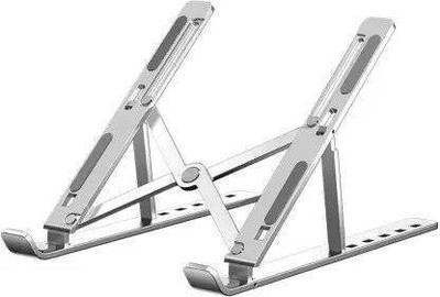 Rhipp Aluminum Alloy Adjustable, Portable, Foldable, Ergonomic, Tablet Laptop Stand 1914 Aluminium Desk Stand Laptop Stand with Adjustable Height Compatible with Universal Laptops(Silver) Rhipp Aluminum Alloy Adjustable, Portable, Foldable, Ergonomic, Tablet Laptop Stand 1914 Aluminium Desk Stand Laptop Stand with Adjustable Height Compatible with Universal Laptops(Silver)