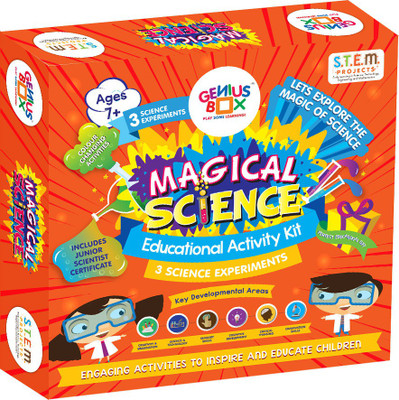 Genius Box Learning 3 in 1 Activity S.T.E.M Learning Kit for Children Age 7+ : Magical Science Activity Kit(Multicolor)