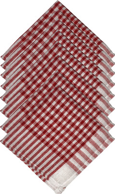 GOWRI TEX Kitchen Towel /dining towel/napkin/Manan kitchen/kitchen Waste Cloth Multicolor Napkins Red,White Cloth Napkins(8 Sheets)