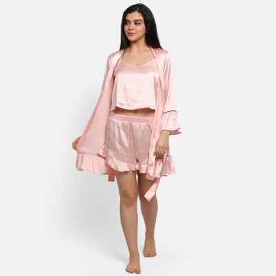 PRETTY LOVING THING Women Robe and Lingerie Set(Pink)