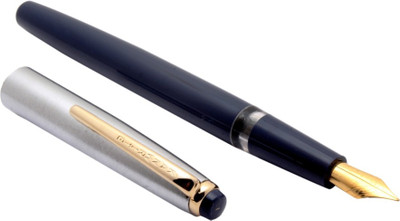 Ledos Ledos Kanwrite Saloon Flex Nib Fountain Pen Steel Cap Golden Trims With Converter - Blue Fountain Pen(Ink Color - Blue)