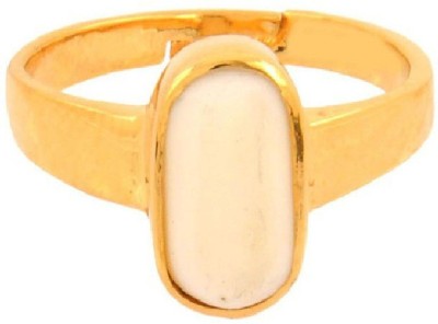 Jaipur Gemstone White coral Ring Natural stone White Moonga Original Certified and Astrological Purpose For Unisex Stone Coral Silver Plated Ring