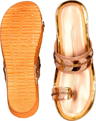 Shankhdhar Women Heels(Gold , 5)