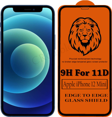 DeepzHub Edge To Edge Tempered Glass for iPhone 12 Mini(Pack of 1)