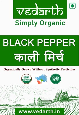 Vedarth Organic Whole Black Pepper (Kali Mirch)(200 g)