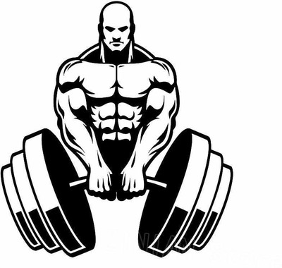 amazinghubsolution 90 cm a...gymwallstickern Self Adhesive Sticker(Pack of 1)