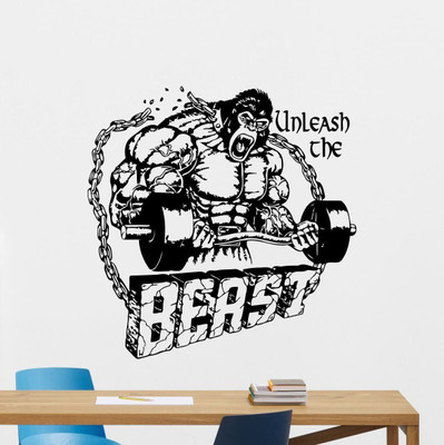 amazinghubsolution 80 cm a...unlessthebeast Self Adhesive Sticker(Pack of 1)