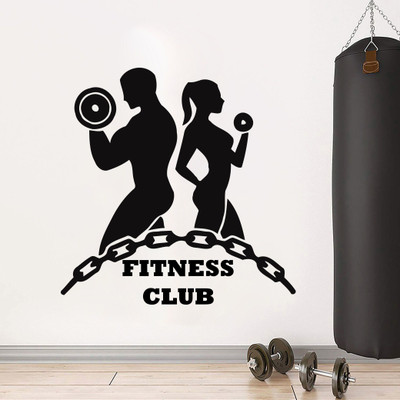 amazinghubsolution 90 cm a...fittnesdecal112 Self Adhesive Sticker(Pack of 1)