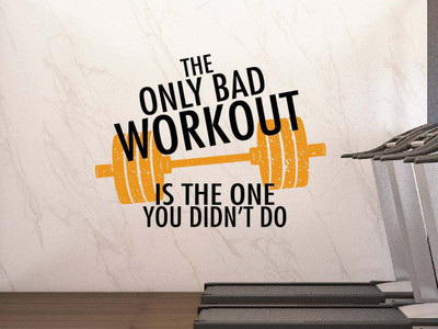amazinghubsolution 90 cm a...orangeworkout Self Adhesive Sticker(Pack of 1)