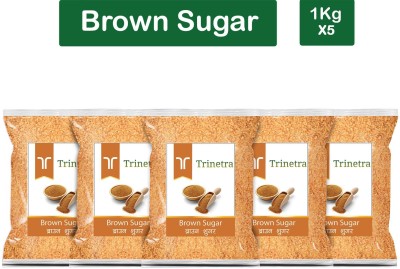 Trinetra Best Quality Brown Sugar-1Kg (Pack Of 5) Sugar(5000 g, Pack of 5)