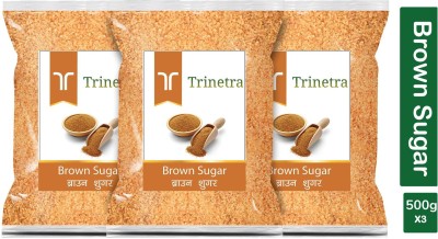 Trinetra Best Quality Brown Sugar-500gm (Pack Of 3) Sugar(1500 g, Pack of 3)