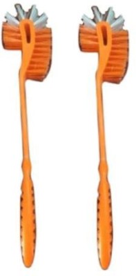 SBTs Hard Orange Plastic Toilet Brush (Pack Of 2)(Orange)