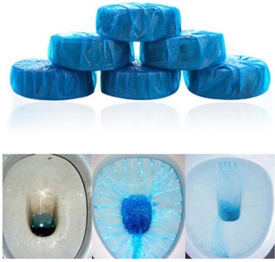 sell net retail 10pc Blue Bubble Toilet Automatic Cleaning Flushing Spirit Toilet Cleaner Deodorant Block Block Toilet Cleaner(10 Wipes)