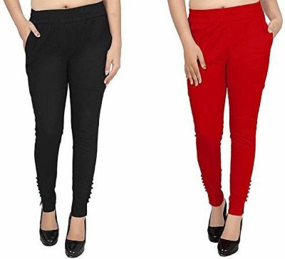 VANNIA Regular Fit Women Red, Black Trousers