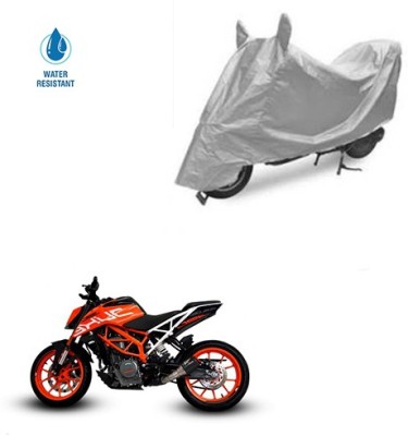 SRENTERPRISES Two Wheeler Cover for KTM(Duke 390, Silver)