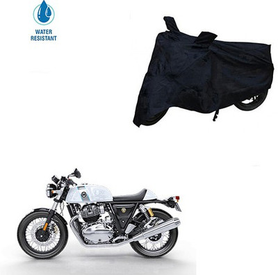 SRENTERPRISES Two Wheeler Cover for Royal Enfield(Continental GT, Black)
