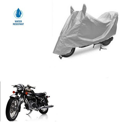 SRENTERPRISES Two Wheeler Cover for Royal Enfield(Electra Delux, Silver)