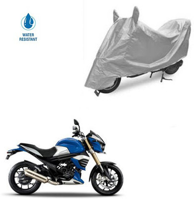 SRENTERPRISES Two Wheeler Cover for Mahindra(MOJO XT 300, Silver)